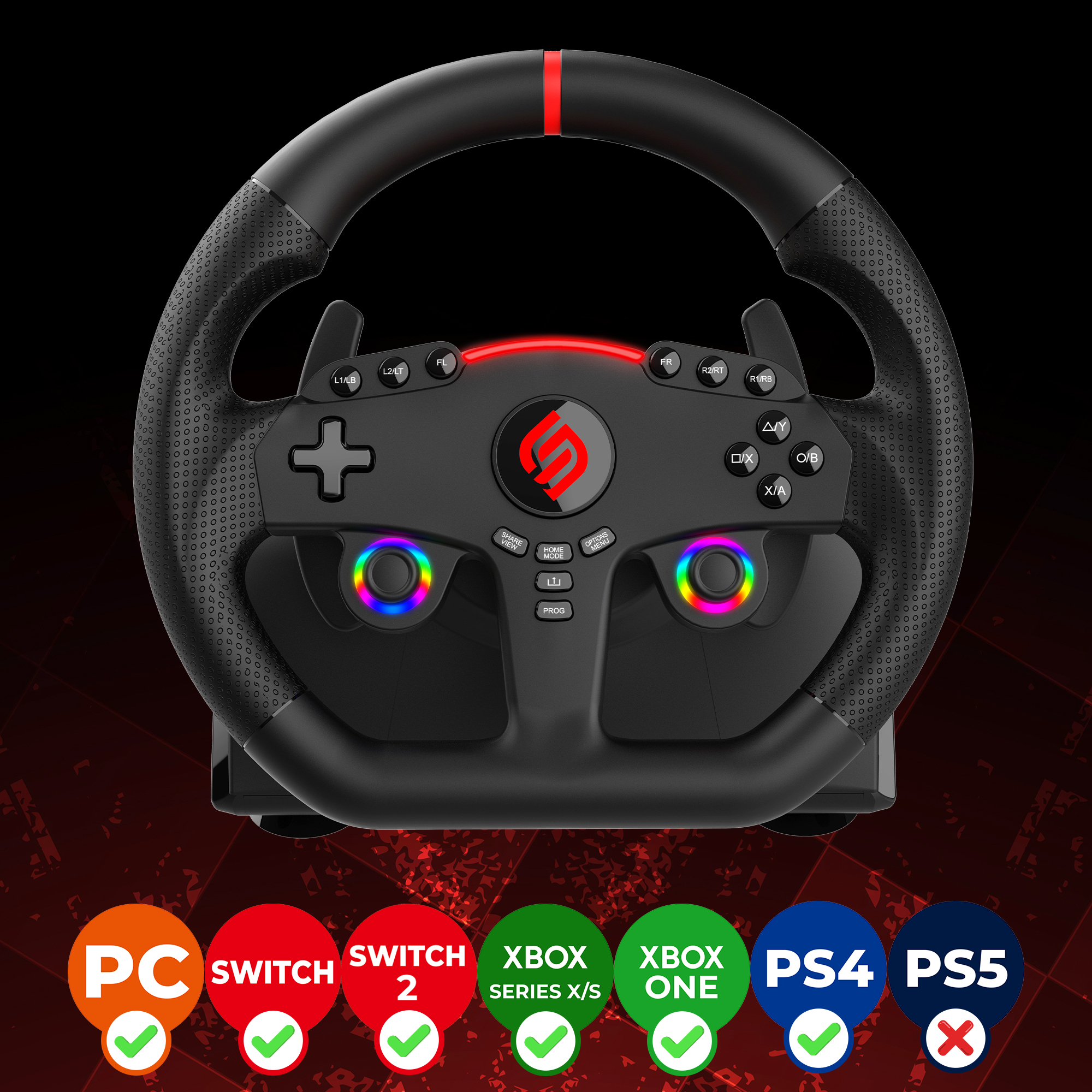 PS4, Xbox, Switch 2, Switch steering wheel - 270 GT | Subsonic